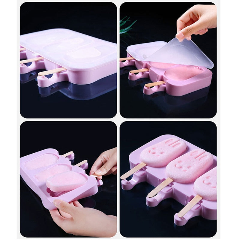 Ice cream mold Popsicle molds with lid DIY homemade ice pop mold | Karnz