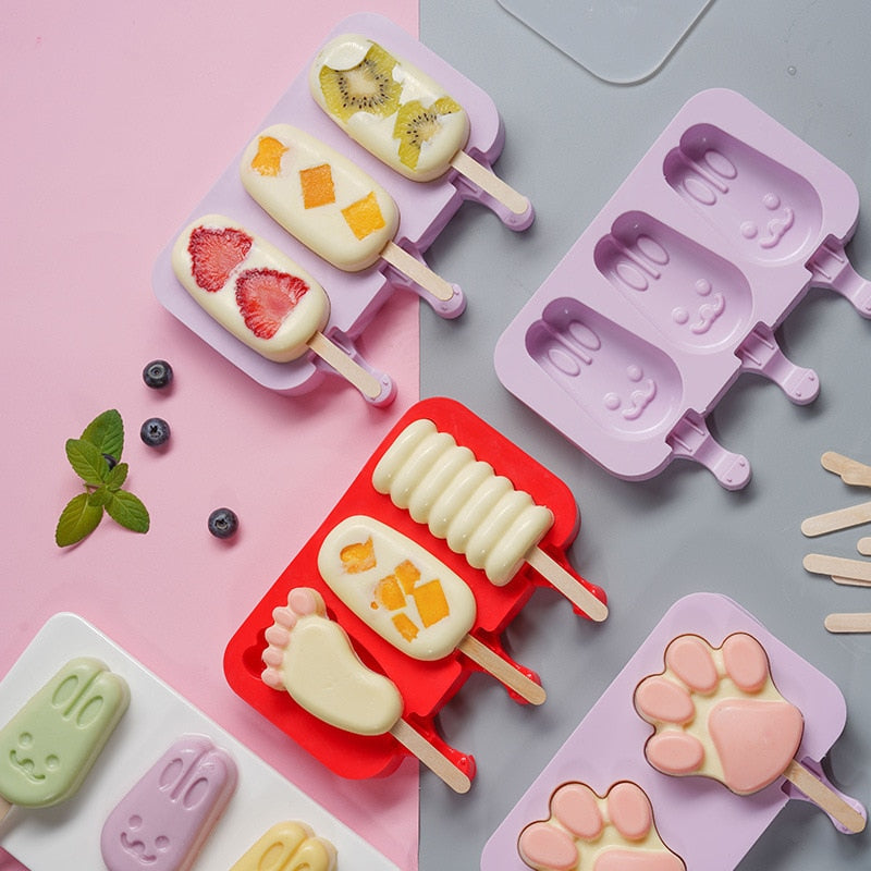Ice cream mold Popsicle molds with lid DIY homemade ice pop mold | Karnz