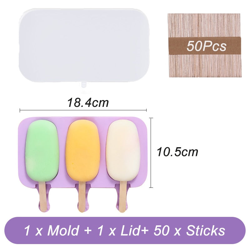 Ice cream mold Popsicle molds with lid DIY homemade ice pop mold | Karnz