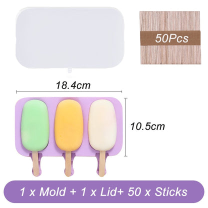 Ice cream mold Popsicle molds with lid DIY homemade ice pop mold | Karnz