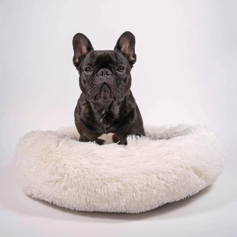 Brehn | Round Plush Calming Donut Dog Bed for Small to Large Dogs