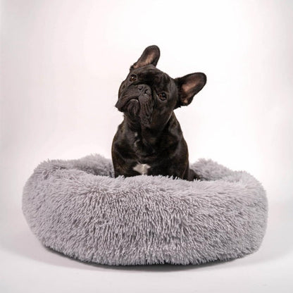 Brehn | Round Plush Calming Donut Dog Bed for Small to Large Dogs