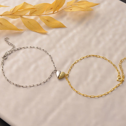 BowLift | Magnetic Heart Paperclip Chain Love Bracelet Set