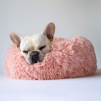 Brehn | Round Plush Calming Donut Dog Bed for Small to Large Dogs