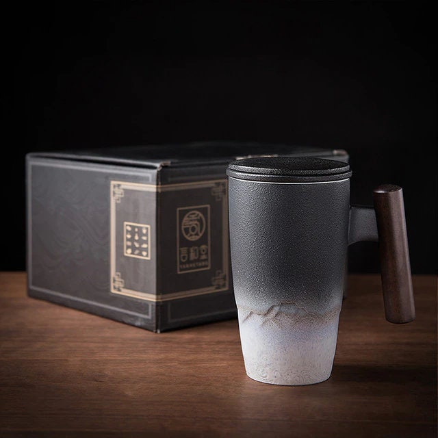 Skanto | Large Ceramic Teacup with Lid