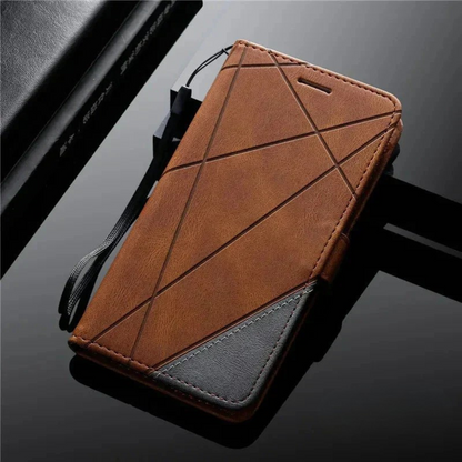 Leather flip phone case