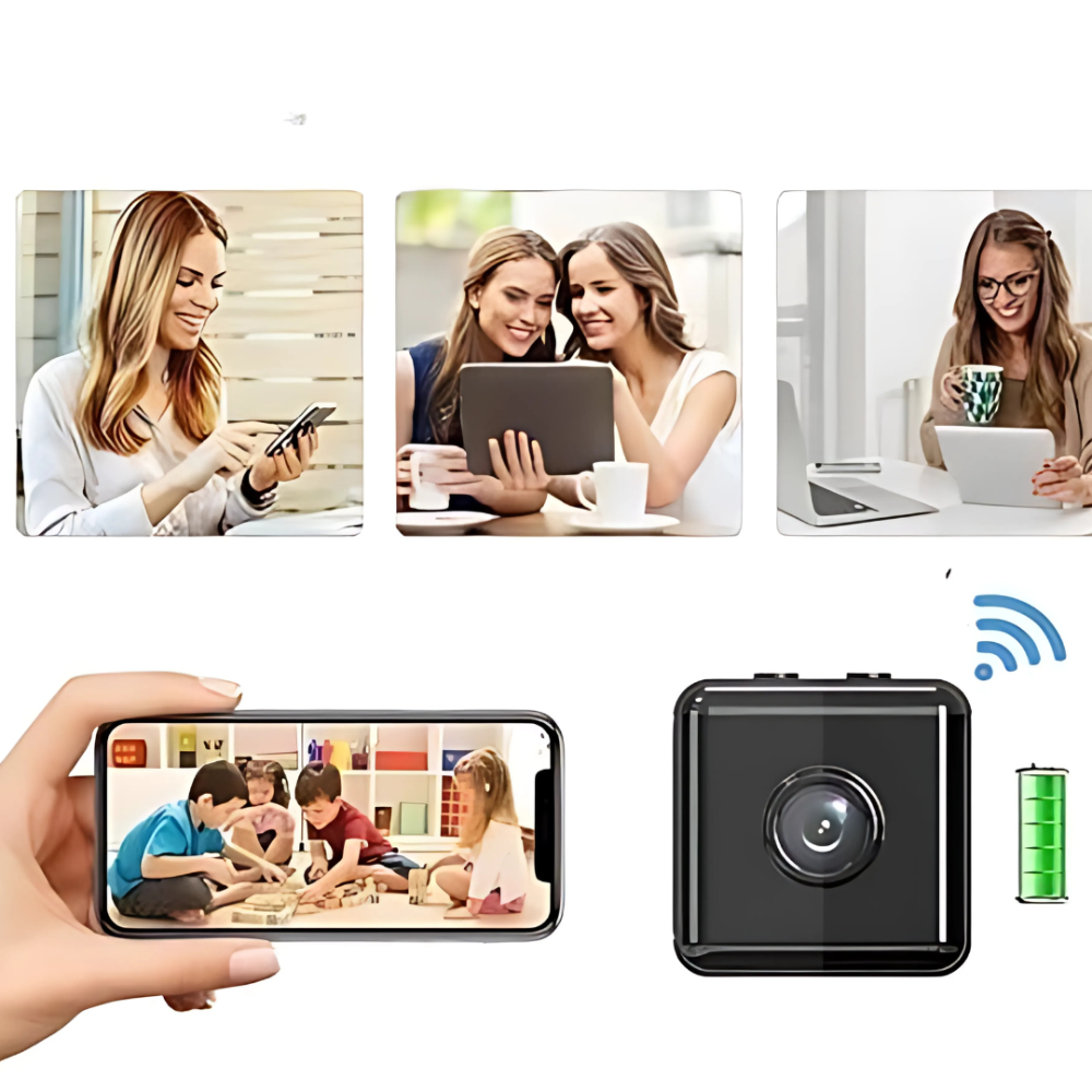 Skanto | Innendørs Kamera Trådløs Hjem HD Liten CCTV Sikkerhet Skjult Spion Barnevakt Kamera