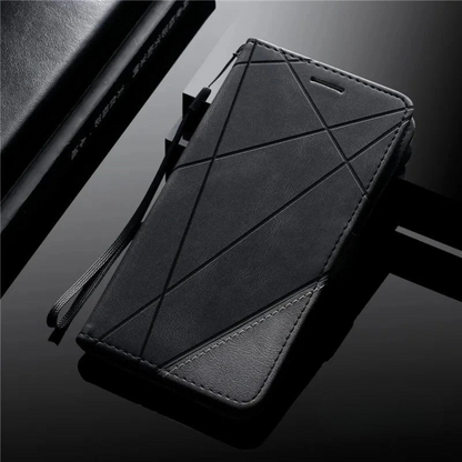 Leather flip phone case