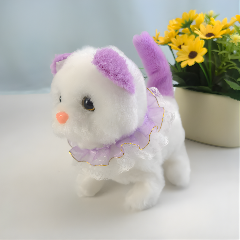 Skanto | Realistic Robot Cat Toy Soft Fur Interactive Electronic Pet