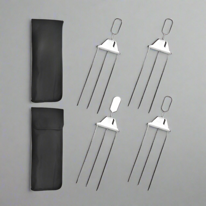 BowLift | Stainless Steel BBQ Skewers Triple Grill Tool