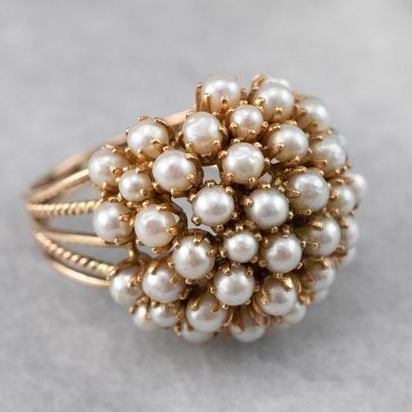 Skanto | Clara Ring with Pearl Inlay