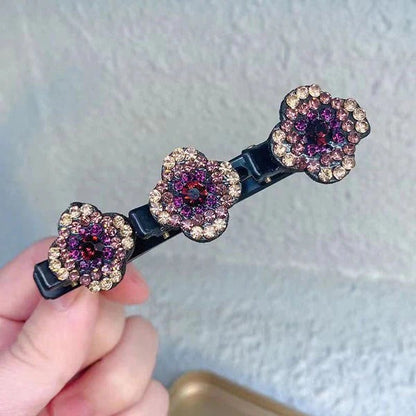 BowLift | Sparkling Crystal Stone Braided Hair Clips