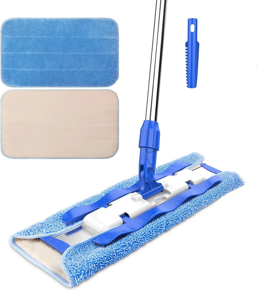 Skanto | Flat Mop with Reusable Washable Mop Pads