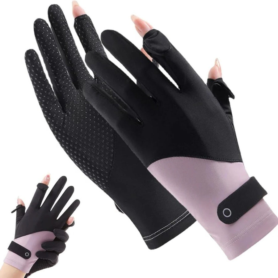 BowLift | Womens Breathable UV Sun Protection Driving Gloves