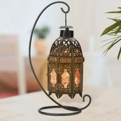Skanto | Vintage Iron Salt Rock Table Lamp