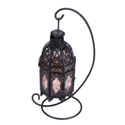 Skanto | Vintage Iron Salt Rock Table Lamp