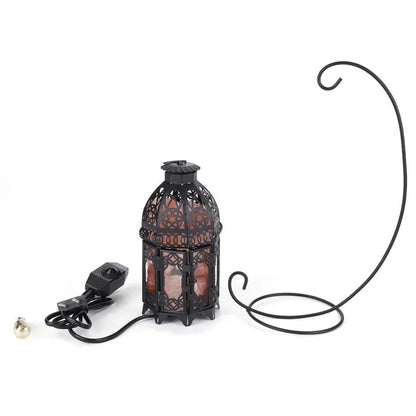 Skanto | Vintage Iron Salt Rock Table Lamp