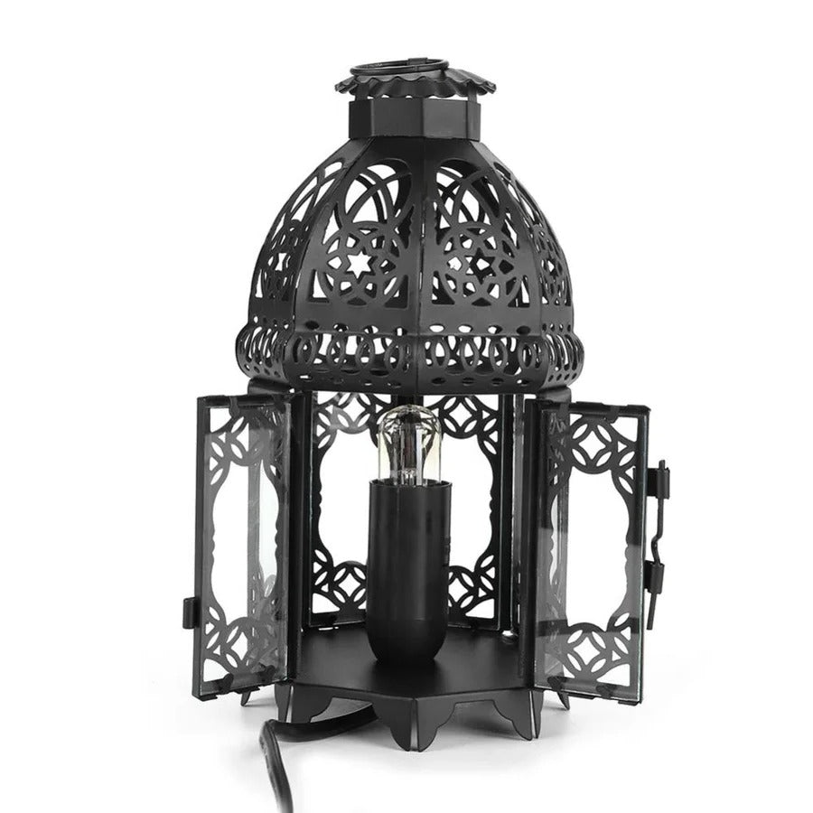 Skanto | Vintage Iron Salt Rock Table Lamp