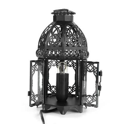 Skanto | Vintage Iron Salt Rock Table Lamp