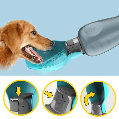 BowLift | Travel Dog Water Bottle with Foldable Bowl, 27oz