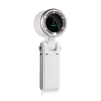 Foldable handheld fan with digital display