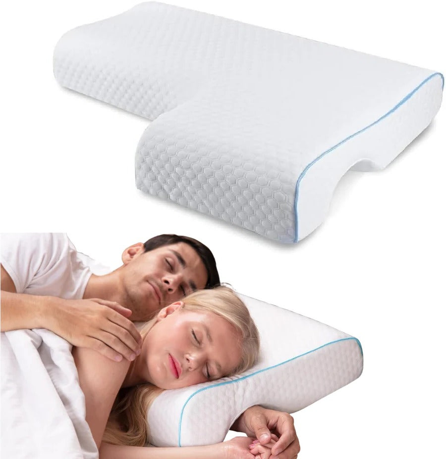 Skanto | Orthopedic Couple's Pillow with Arm Tunnel for Cuddling