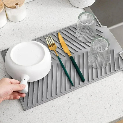 BowLift | Silicone Dish Drying Mat with Drain Design