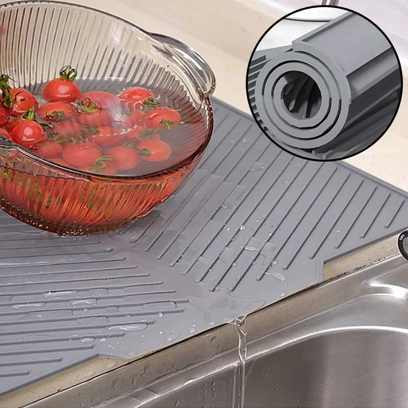 BowLift | Silicone Dish Drying Mat with Drain Design