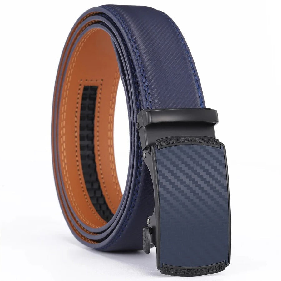 Skanto | Men's Leather Belt with Automatic Buckle