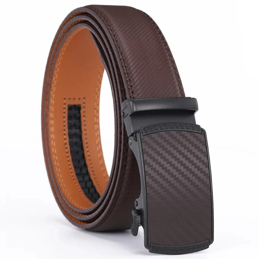 Skanto | Men's Leather Belt with Automatic Buckle