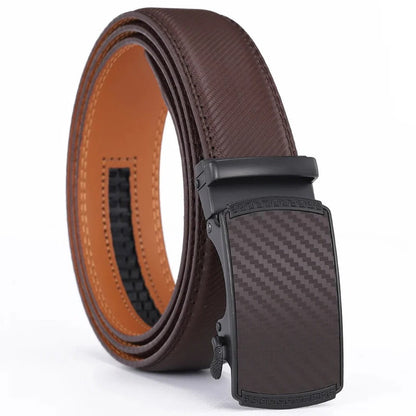 Skanto | Men's Leather Belt with Automatic Buckle