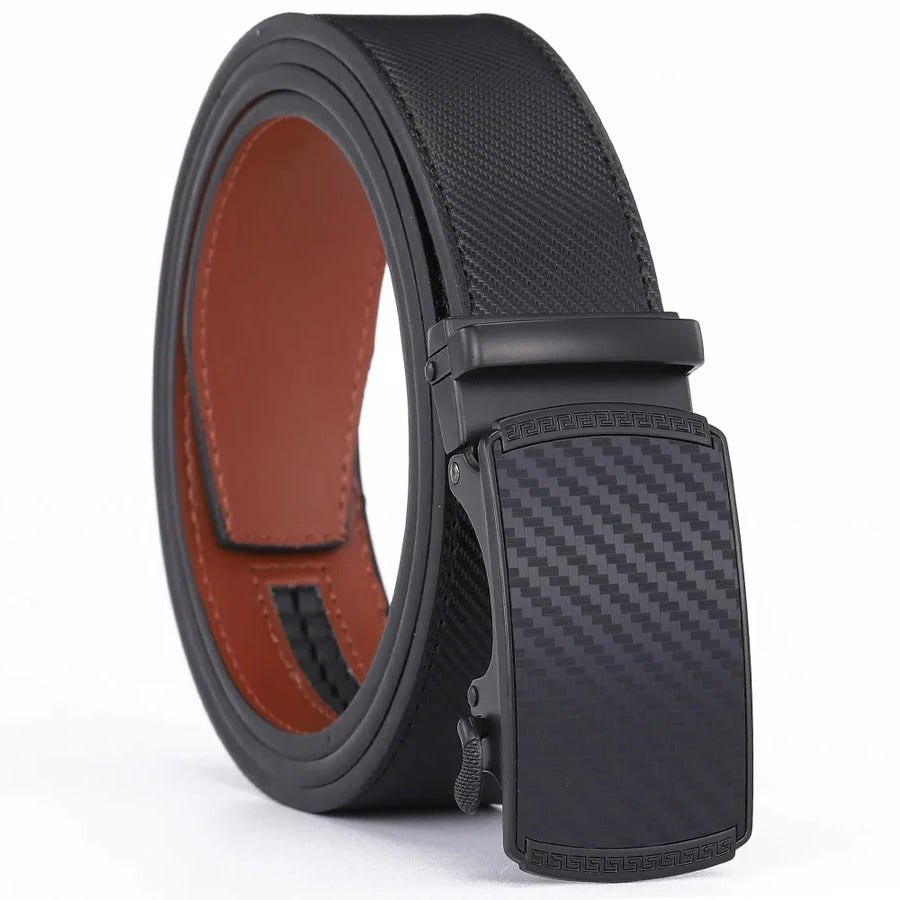 Skanto | Men's Leather Belt with Automatic Buckle