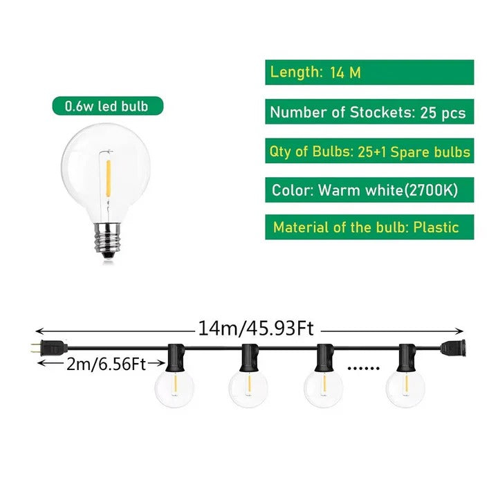 Skanto | Outdoor LED String Lights for Home and Events
