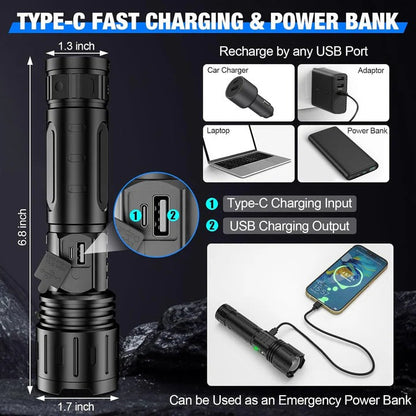 Skanto | High Lumen Rechargeable Flashlight for Outdoors and Emergencies