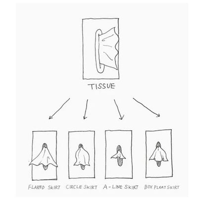 BowLift | Modern Decorative Tissue Box with Flying Skirt Style Cover
