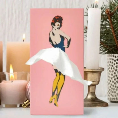 BowLift | Modern Decorative Tissue Box with Flying Skirt Style Cover