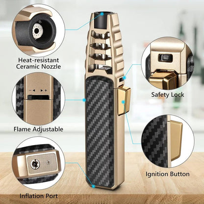Skanto | Adjustable Flame Lighter – Blue Flame for Kitchen & Outdoor Use
