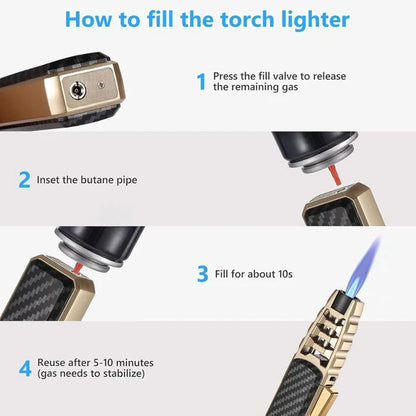 Kalsten | Adjustable Flame Torch Lighter – Blue Flame for Kitchen & Outdoor Use