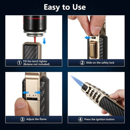 Kalsten | Adjustable Flame Torch Lighter – Blue Flame for Kitchen & Outdoor Use
