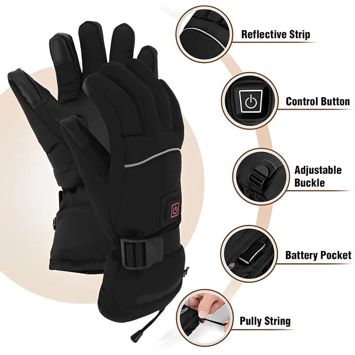 Skanto | Rechargeable Heated Gloves – Adjustable Warmers for Winter