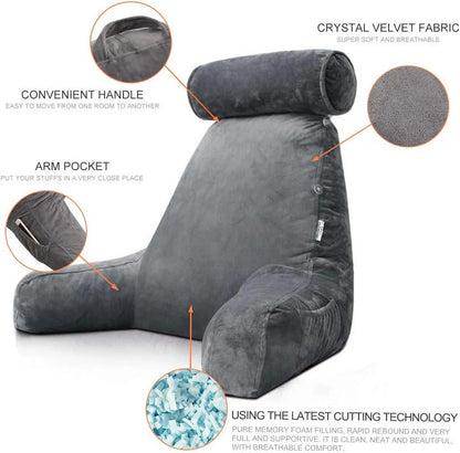 Skanto | Reading Pillow – Bed Support Pillow with Armrests