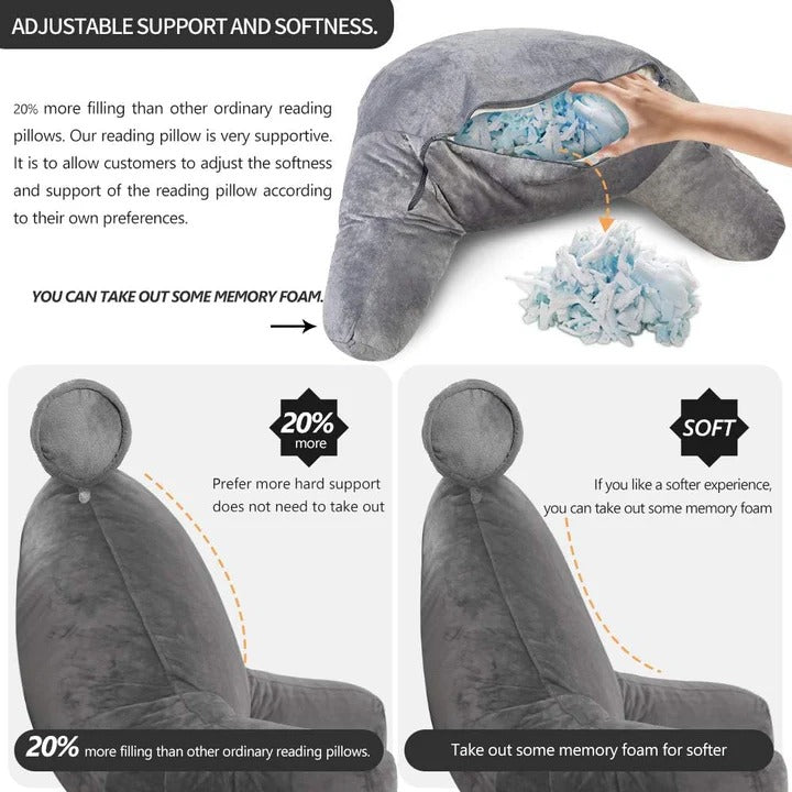 Skanto | Reading Pillow – Bed Support Pillow with Armrests