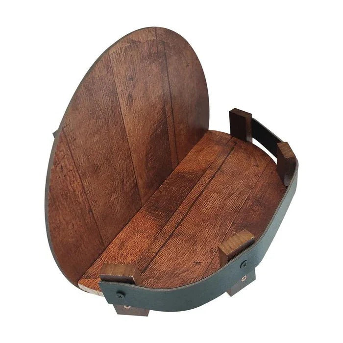 BowLift | Rustic Whiskey Barrel Shelf – Bourbon Bottle Wall Display Rack