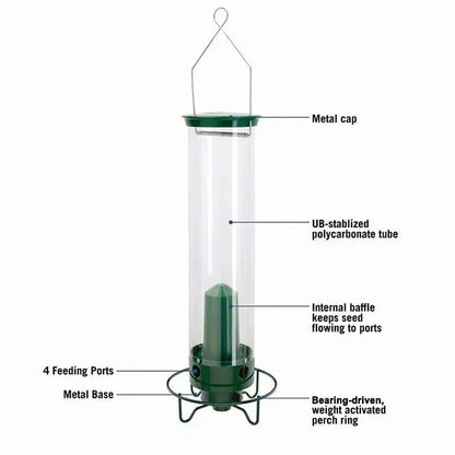 Skanto | Durable Metal Bird Feeder with Cage Design to Deter Squirrels
