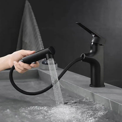 Pull-out single-lever bath faucet