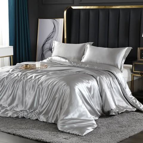 Kalsten | Silk Satin 4-Piece Bedding Set with Duvet Cover