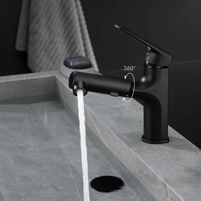 Pull-out single-lever bath faucet
