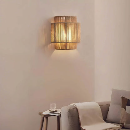 Skanto | Natural Rope Wall Lamp with LED Bulb