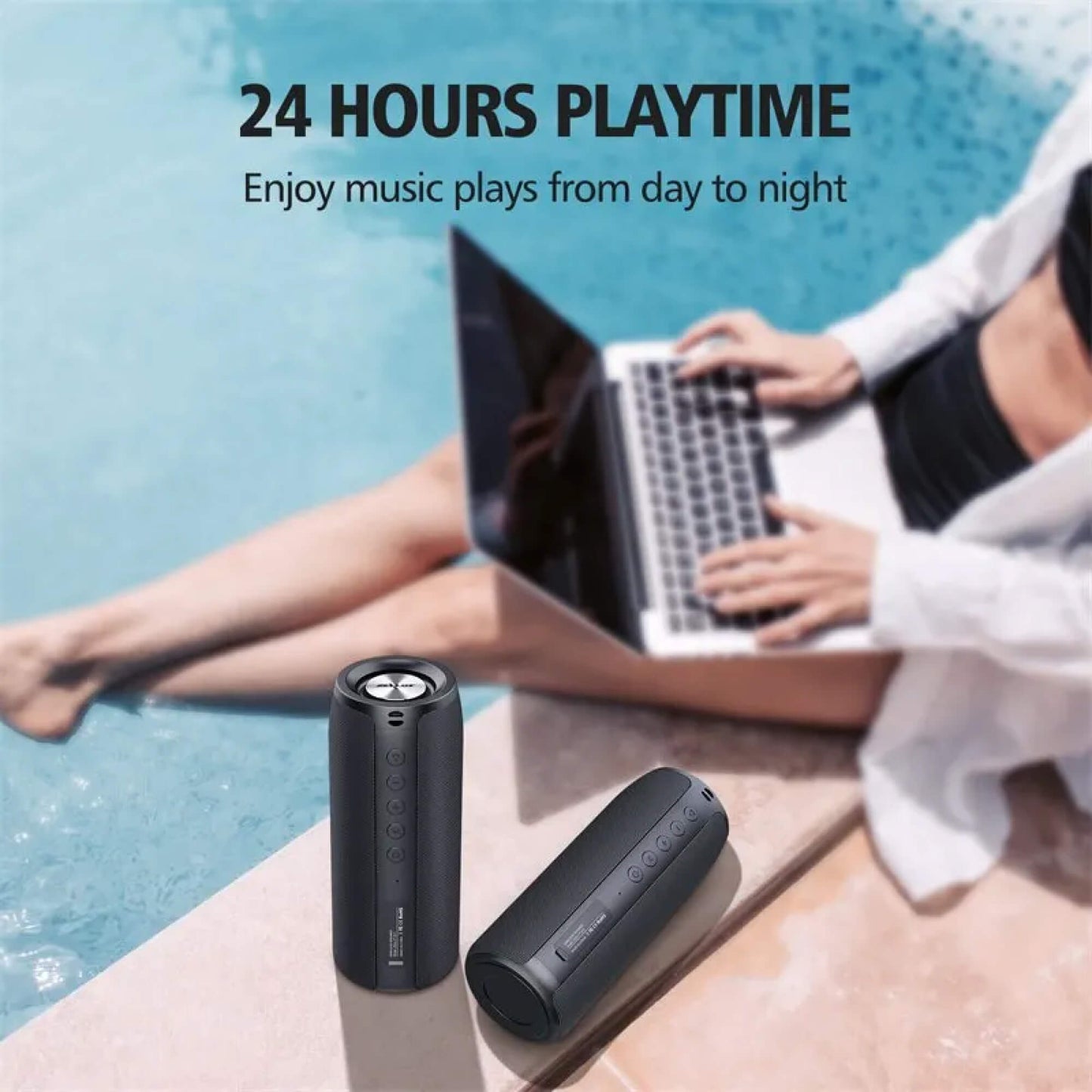 Skanto | Best Waterproof Bluetooth Wireless Speaker x360 Compact Small