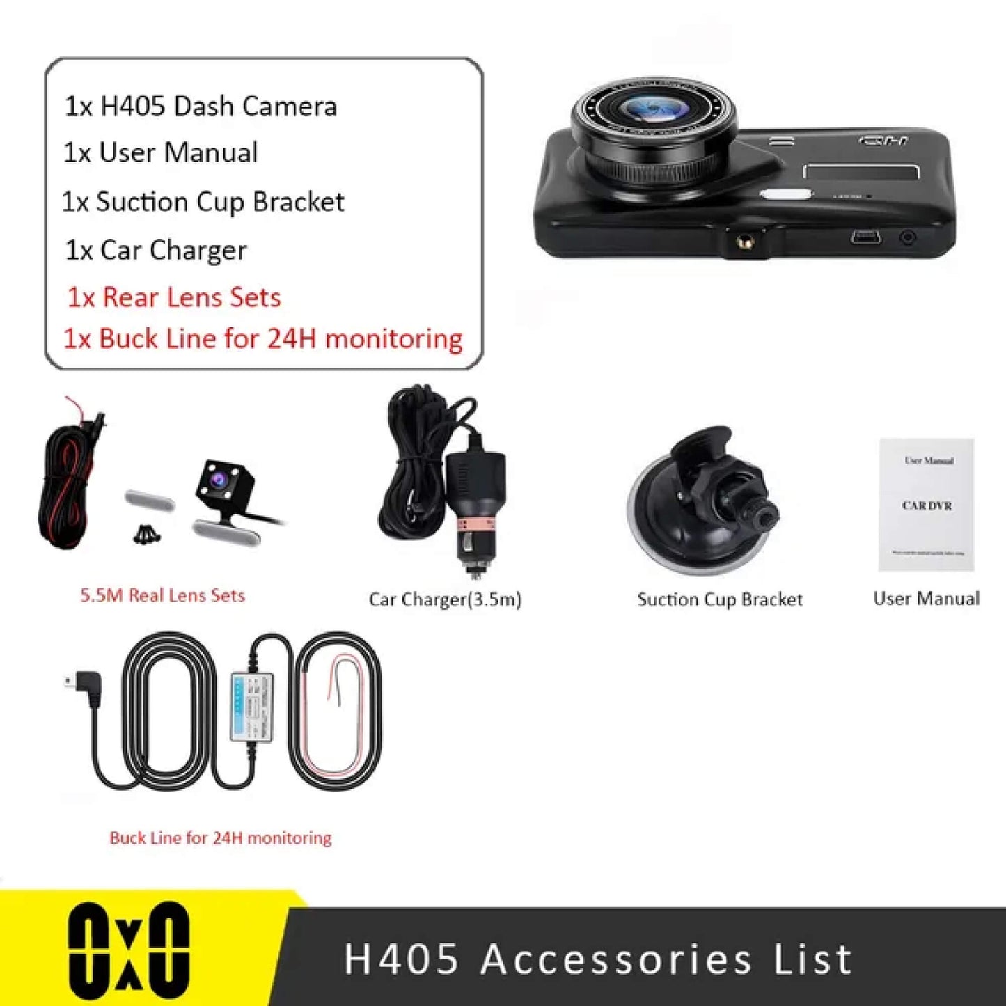 Skanto | Front and Rear Dual Vehicle Dash Cam